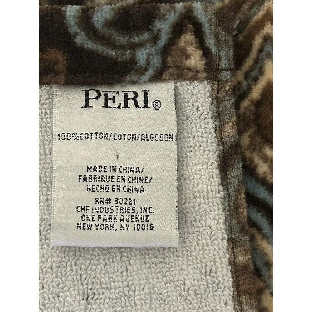 Peri Home Bath Towels Set Of 2 Brown/Teal Cotton 28